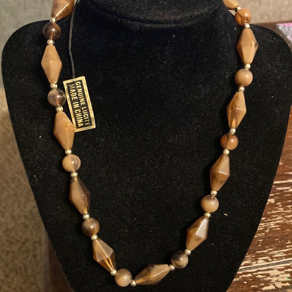 AHBRA Cale collection genuine lucite necklace NWT